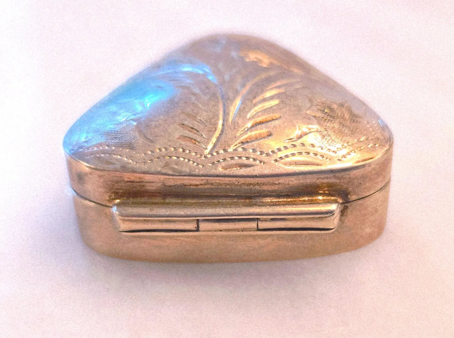 Vintage 1960s Sterling Silver 925 Trinket Box - Keepsake Jewelry Box
