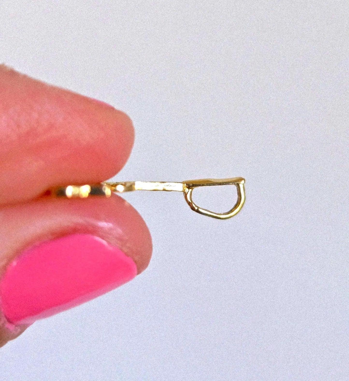 Vintage 10k Gold #1 Waitress Pendant Charm - Server, Restaurant Jewelry